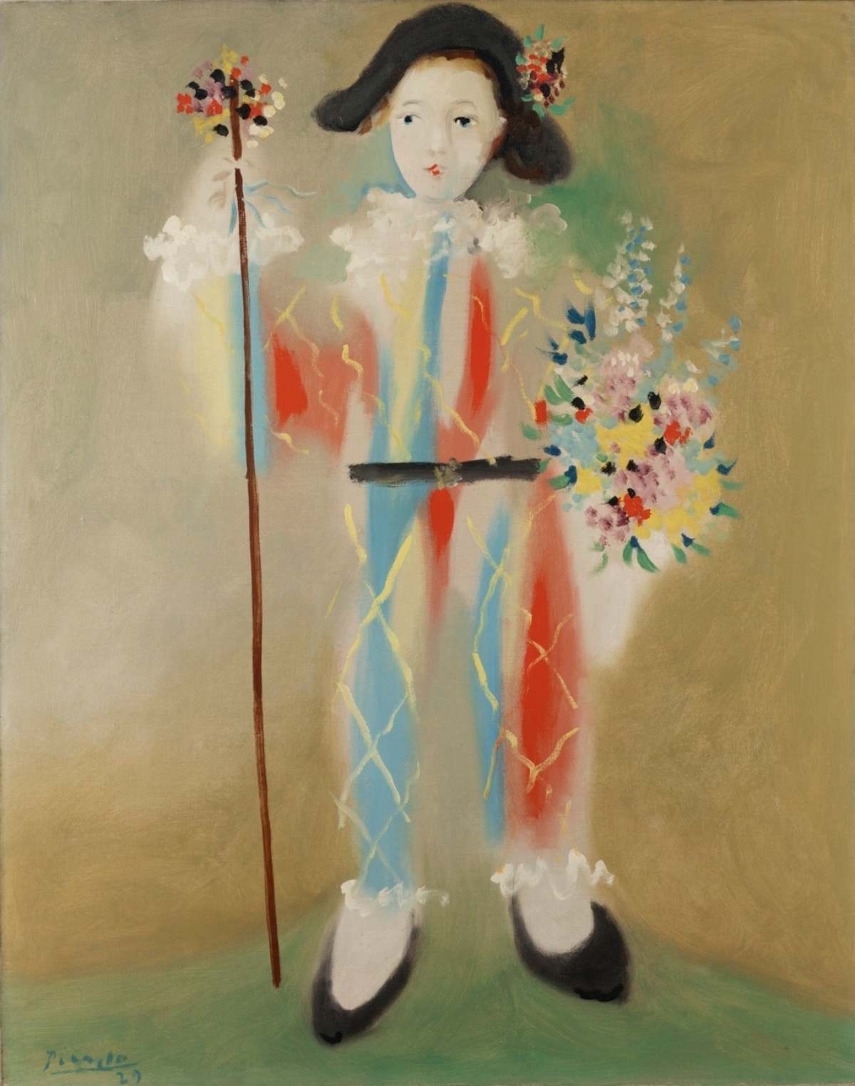 Pablo Picasso (1881-1973) Le petit Pierrot aux fleurs