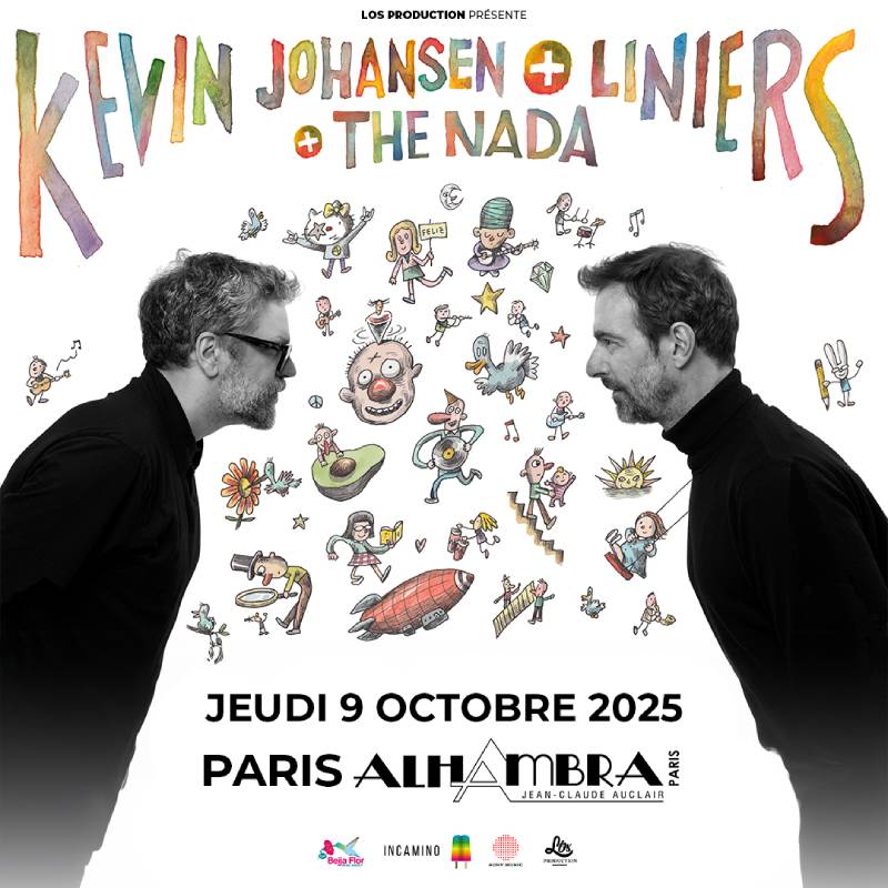 Affiche concert Kevin Johansen & Liniers à l'Alhambra (2025)